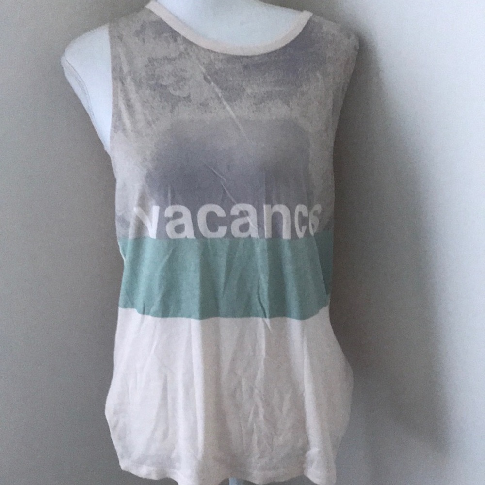 SOLD Madewell French graphic tank top size S